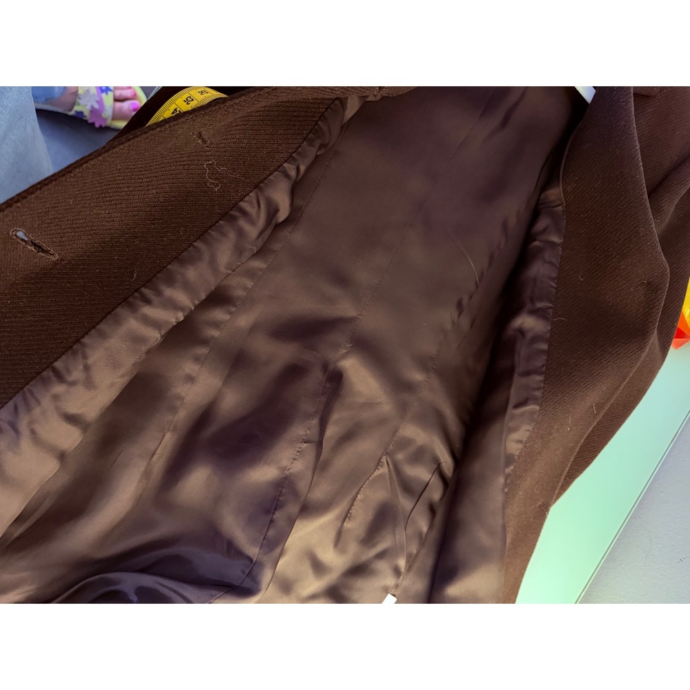 Ann Taylor Blazer Chocolate Dark Brown 100% Wool Classic Professional Size 4 - Picture 7 of 7